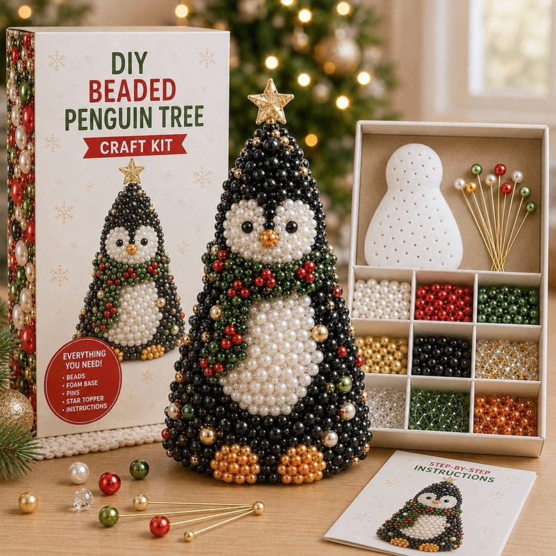 🔥HOT SALE 49% OFF🎁🐾Animal-Themed Beaded Christmas Tree DIY Kit🦊