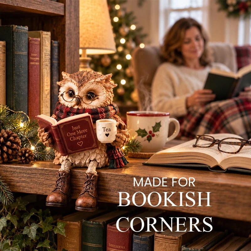🔥 2026 Best Seller 🔥🦉Reading Owl Figurine – Cozy Book Lover Décor & Thoughtful Gift