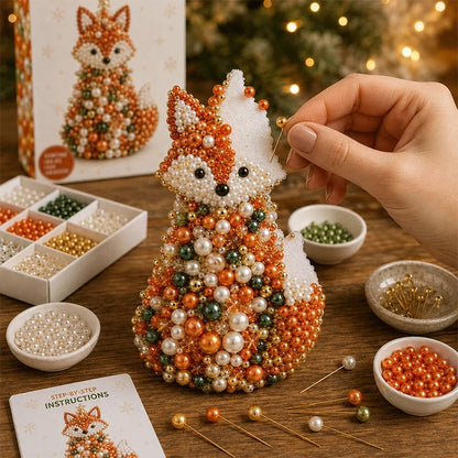 🔥HOT SALE 49% OFF🎁🐾Animal-Themed Beaded Christmas Tree DIY Kit🦊
