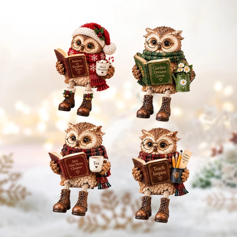 🔥 2026 Best Seller 🔥🦉Reading Owl Figurine – Cozy Book Lover Décor & Thoughtful Gift