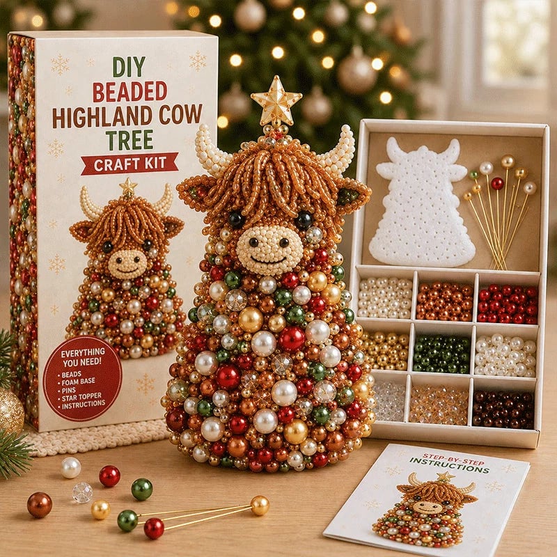 🔥HOT SALE 49% OFF🎁🐾Animal-Themed Beaded Christmas Tree DIY Kit🦊