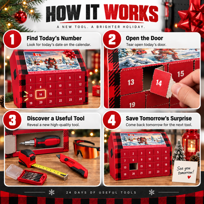 🔥Last Day 49% OFF🔥24 Days of Tools Christmas Countdown Gift Set