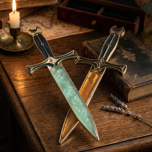 🔥Last Day 50% OFF⚔️Fantasy Ritual Athame Dagger | Resin Decorative Dull Blade・Gothic Wall Ornament